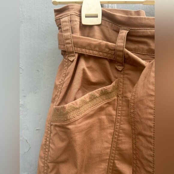 By Anthropologie Ellie Embroidered Utility Pants, size 8 - Picture 8 of 13